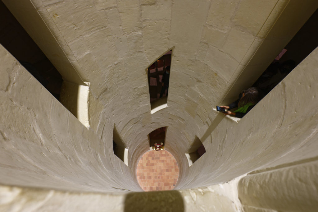 Noyau de l'escalier à double révolution. Château de Chambord Photo: Philippe Lim
