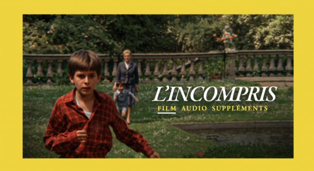 Menu DVD L'Incompris de Luigi Comencini. Carlotta Films