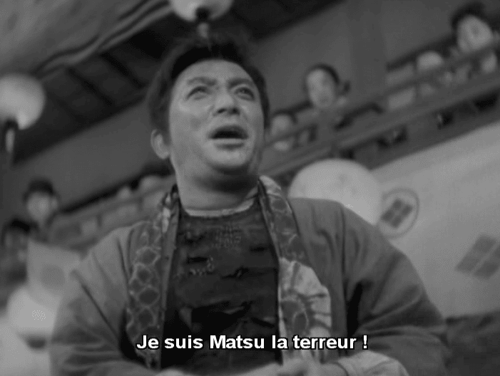 Matsugoro (Tsumasaburo Bando) dans L'Homme au pousse-pousse d'Hiroshi Inagaki(1943). Carlotta Films