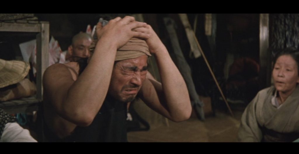 Matsugoro (Toshirô Mifune). L'Homme au pousse-pousse d'Hiroshi Inagaki (1958). Carlotta Films