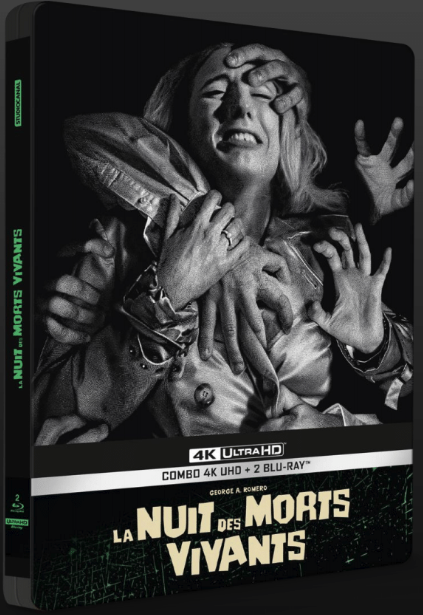 Steelbook collector Blu-ray 4k Ultra HD La Nuit des Mort vivant de George Romero. Studio Canal  