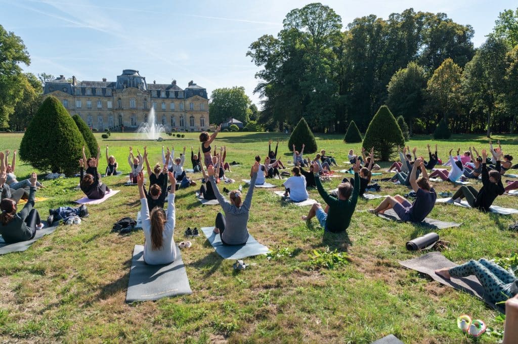 Cours de Yoga au château de Champlâtreux. Journée holistique de Luz